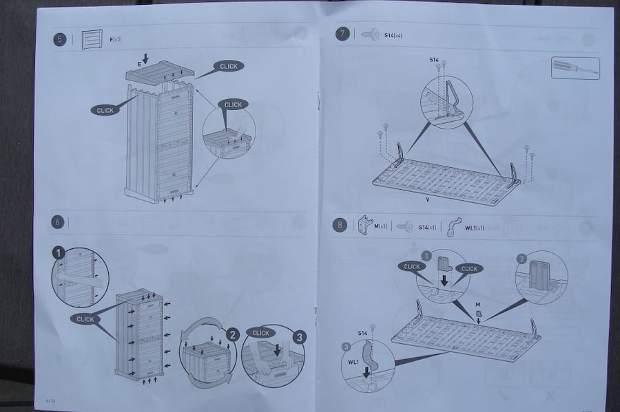 Montaż skrzyni Keter Brushwood Storage Box 455L instrukcja2