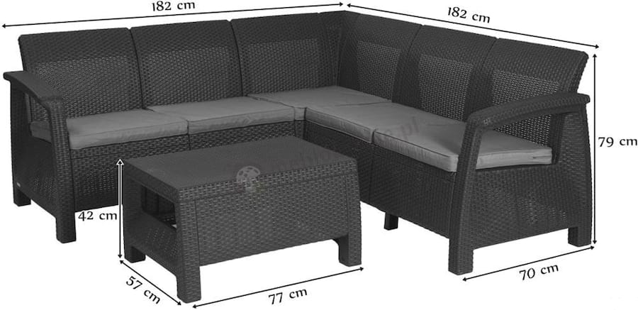 Wymiary Corfu Relax Set