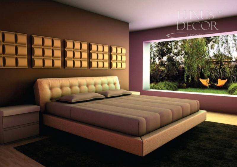 Ściana wykończona panelami LuxusDecor