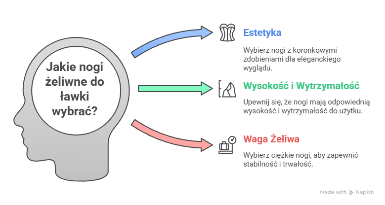 Infografika - jakie nogi żeliwne wybrać