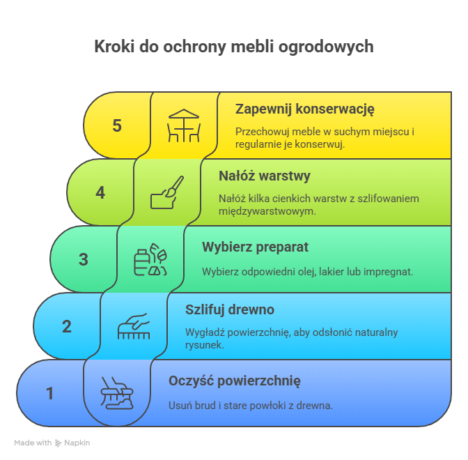 infografika - ochrona mebli ogrodowych
