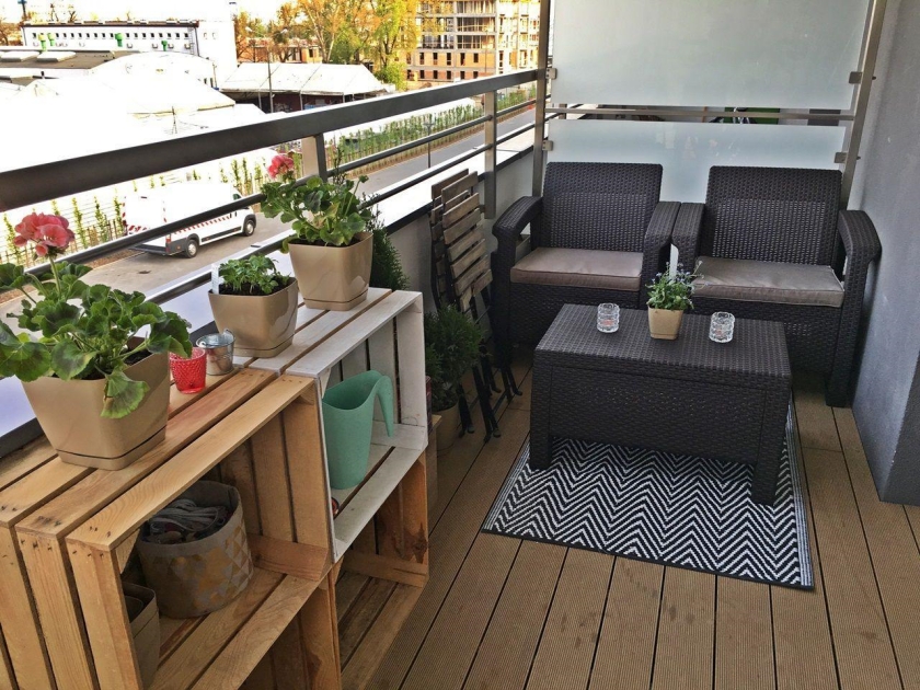 jak urzadzic balkon w bloku aranżacje