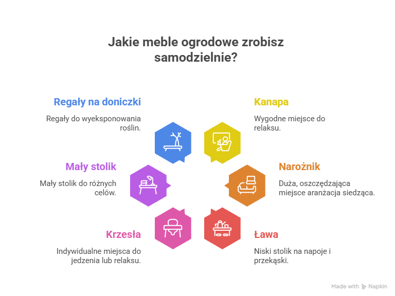 Infografika - meble ogrodowe diy