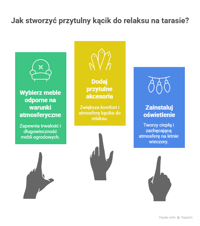Jak urządzić taras - infografika