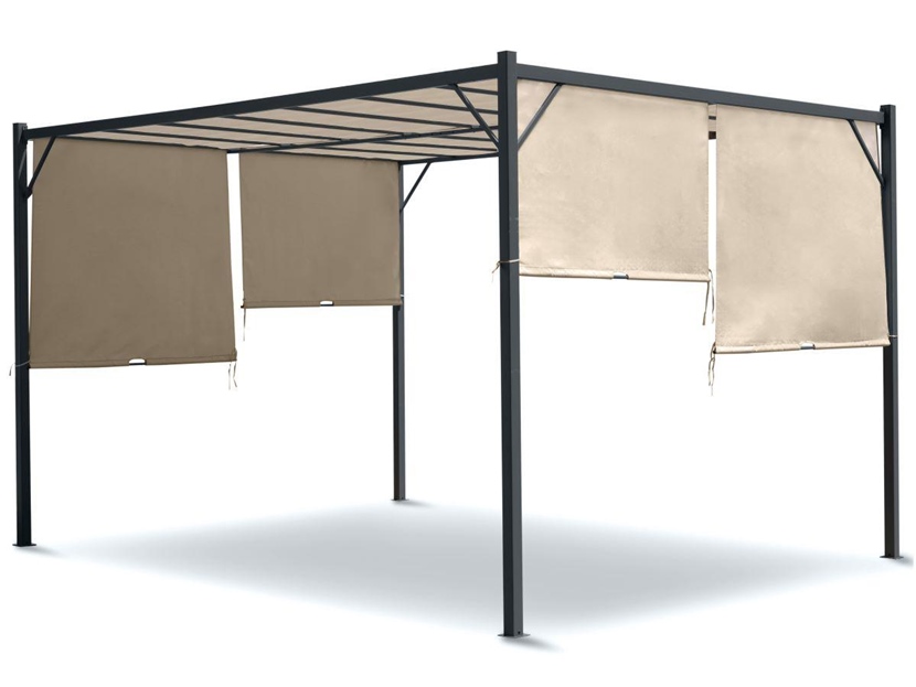 Pergola z roletami dzielonymi