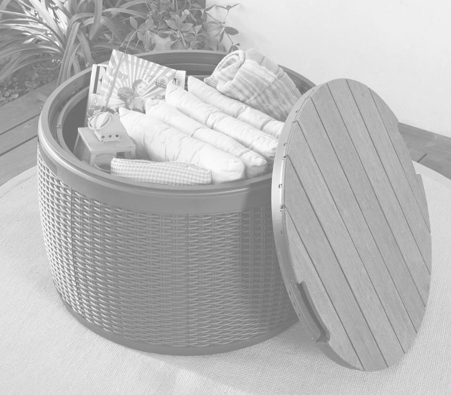 Stolik Circa Rattan Style - wnętrze skrzyni