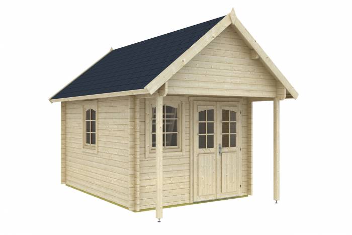 Drewniany domek letniskowy z daszkiem DNIEPR 3x5 (13,9m2)