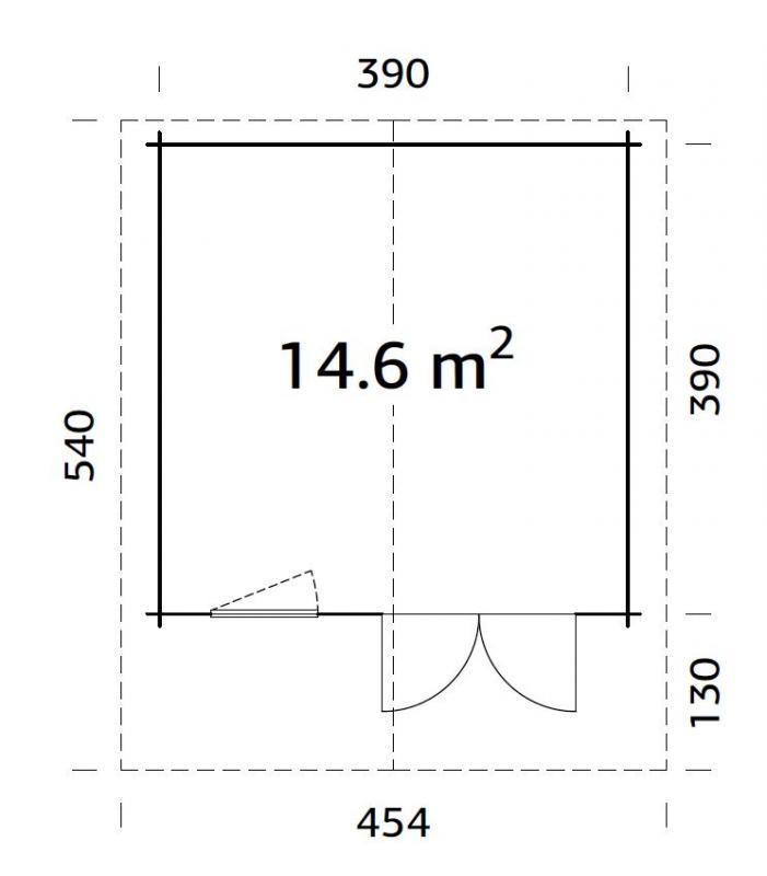 Domek na działkę ogrodową MARCIN A 4x4 (14,6 m2)