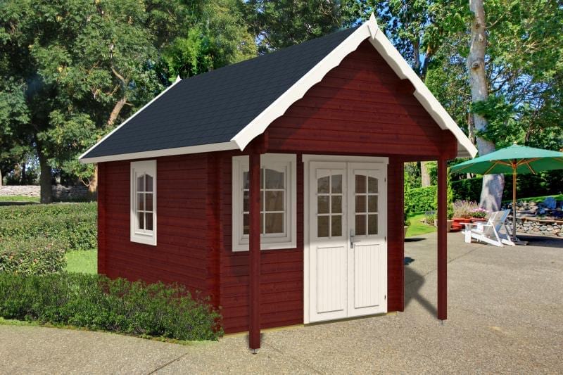 Drewniany domek letniskowy z daszkiem DNIEPR 3x5 (13,9m2)