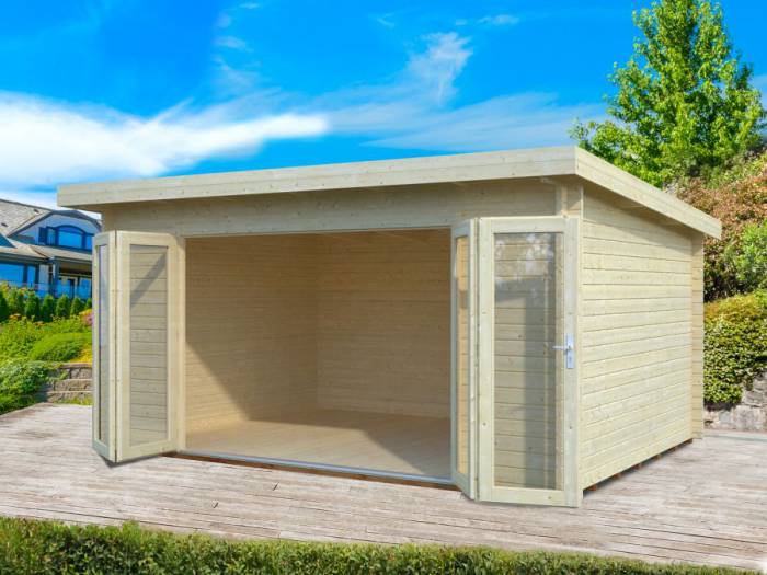 Drewniany domek nowoczesny na działkę FRANEK 5x3,5 (19,2 m2)