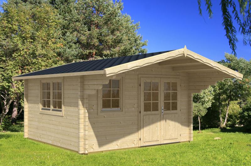 Wygodny domek ogrodowy MODRASZKA A 4x4 (13,84m2)