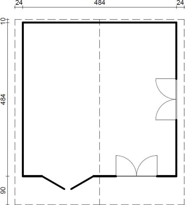 Drewniany domek na działkę ogrodową EKO 46 5x5 (22,6 m2)