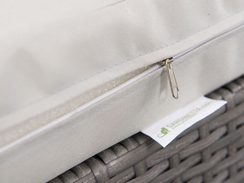 Komplet ogrodowy z technorattanu FARLITO IX CORNER Grey & Ivory - poduszka