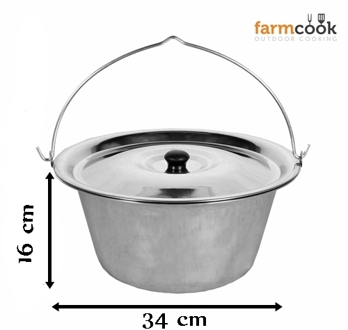 Wymiary kociołka nierdzewnego Inox 8l