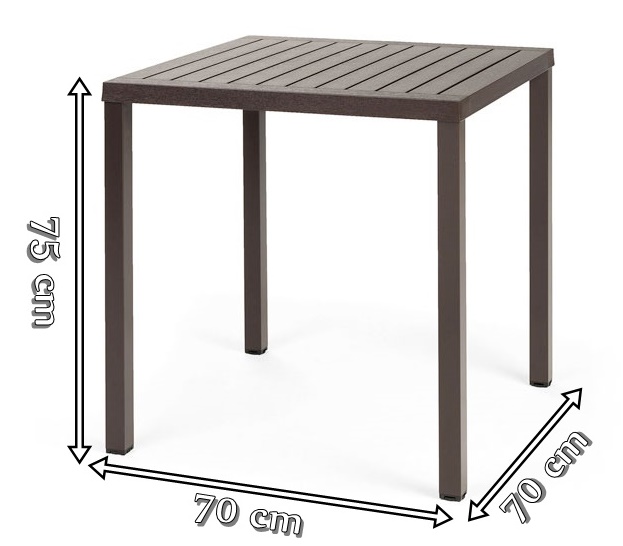 Nardi ogrodowy stolik Cube 70 Caffe/Caffe