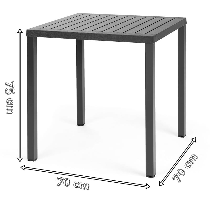 Nardi stolik do ogrodu Cube 70 Antracite/Antracite
