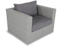 Fotel technorattanowy NILAMITO Grey & Grey