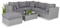 Modułowe ciemnoszare meble na taras premium Nilamito IX Grey & Grey