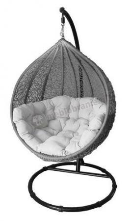 Huśtawka Cocoon szaro-biała