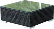 Stolik kawowy technorattan 70x70cm czarny