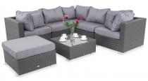 Ciemnoszare meble z technorattanu do ogrodu Nilamito IX Anthracite & Blue Grey