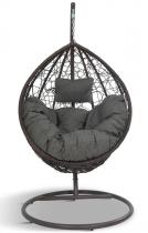 Fotel wiszący z technorattanu Dondolo Dark Brown