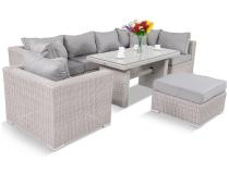 Zestaw Technorattanowy LIGURITO VIII PLUS Off-WHITE Elite & Taupe + fotel