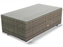 Stolik z technorattanu Nilamito 90x50 Melange Grey