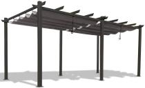 Grafitowa pergola ogrodowa 3x6 stelaż aluminiowy Kirn 2.0