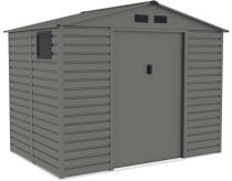 Domek ogrodowy garaż blaszak Dummer 277x195x221cm (4,8m2) – Srebrny ciemny GA15