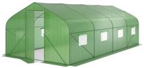 Tunel foliowy z metalowym stelażem 3x6m z drzwiami na zawiasach - Jasmin – zielony