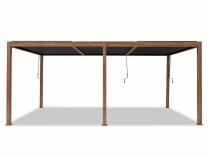 Aluminiowa pergola na taras 3x6 z lamelami Lufel - imitacja drewna