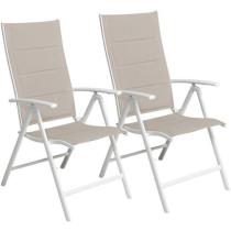 Zestaw składanych krzeseł aluminiowych Kanbery - White - 2szt