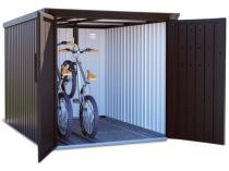 Metalowy schowek na 4 rowery Varsat 165x222x151 - Szary