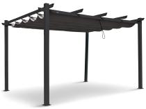 Antracytowa pergola tarasowa 4x4 aluminium Kirn 2.0 Szary