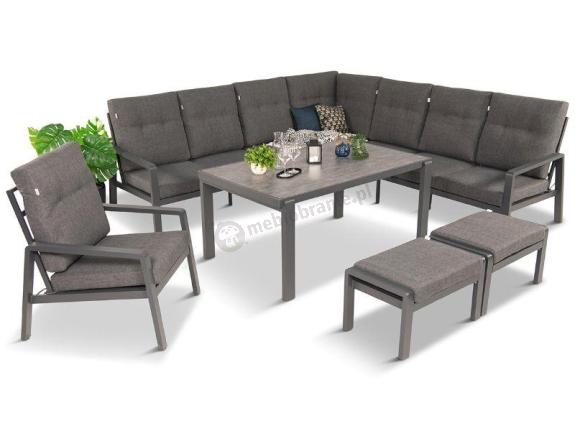 OUTLET - Modułowy duży narożnik ogrodowy z fotelem Tavaro Corner XL Antracite