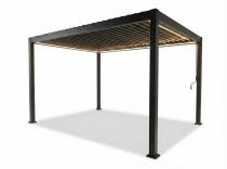 Wolnostojąca pergola na taras 3x4 z oświetleniem LED Nefir 2.0 - Antracite