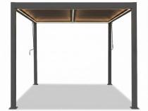 OUTLET - Nowoczesna pergola tarasowa z oświetleniem LED 3x4 Lufel 2.0 - Antracite, Gartwerk