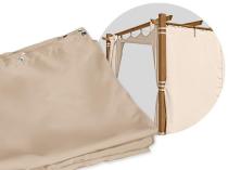 Zestaw zasłon bocznych do pergoli 3x4 Kirn 2.0 - Cream Wood