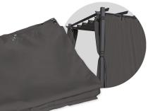 Komplet zasłon bocznych do pergoli Kirn 2.0 4x4 - Grey
